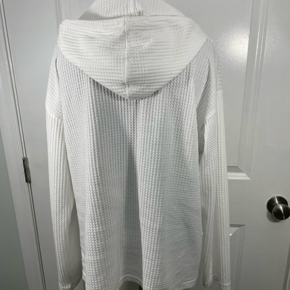 Cathy Daniels Ivory Knit Hoodie with hood Size Large CB-20 - Picture 6 of 10